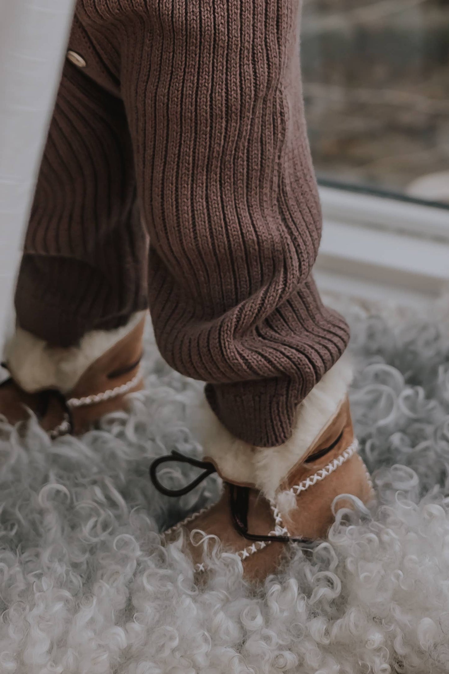Annie & Charles® Lambskin Baby Shoes: Beige / Small