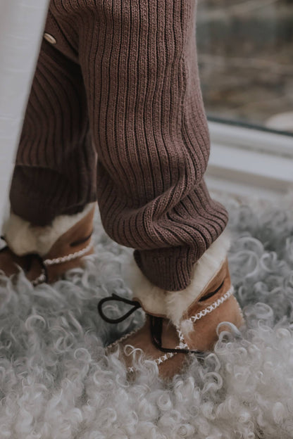 Annie & Charles® Lambskin Baby Shoes: Beige / Small