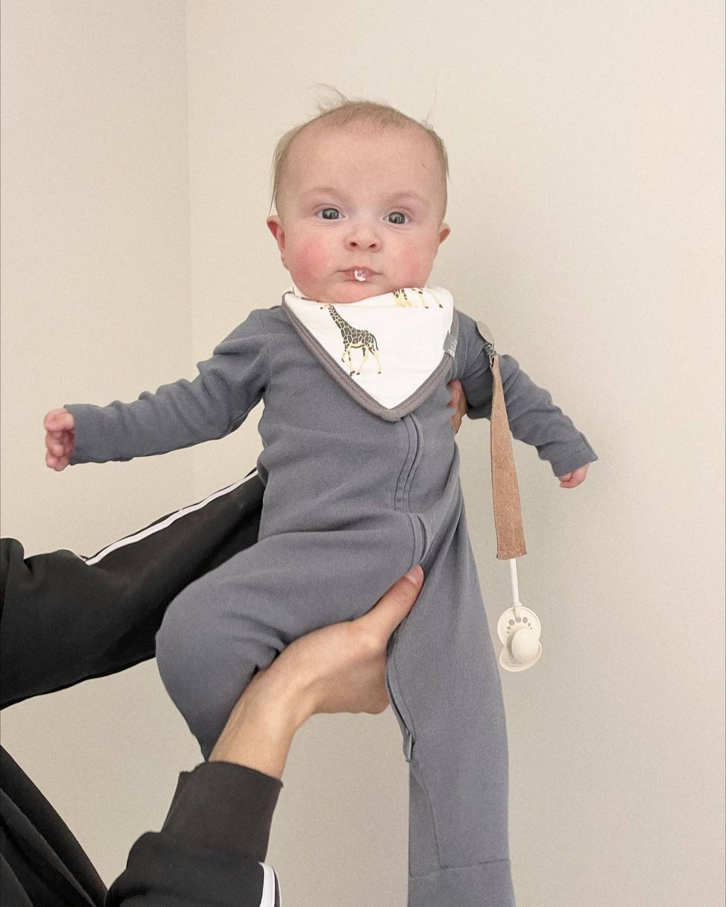 Ali+Oli Linen Pacifier Clips (set of 3)