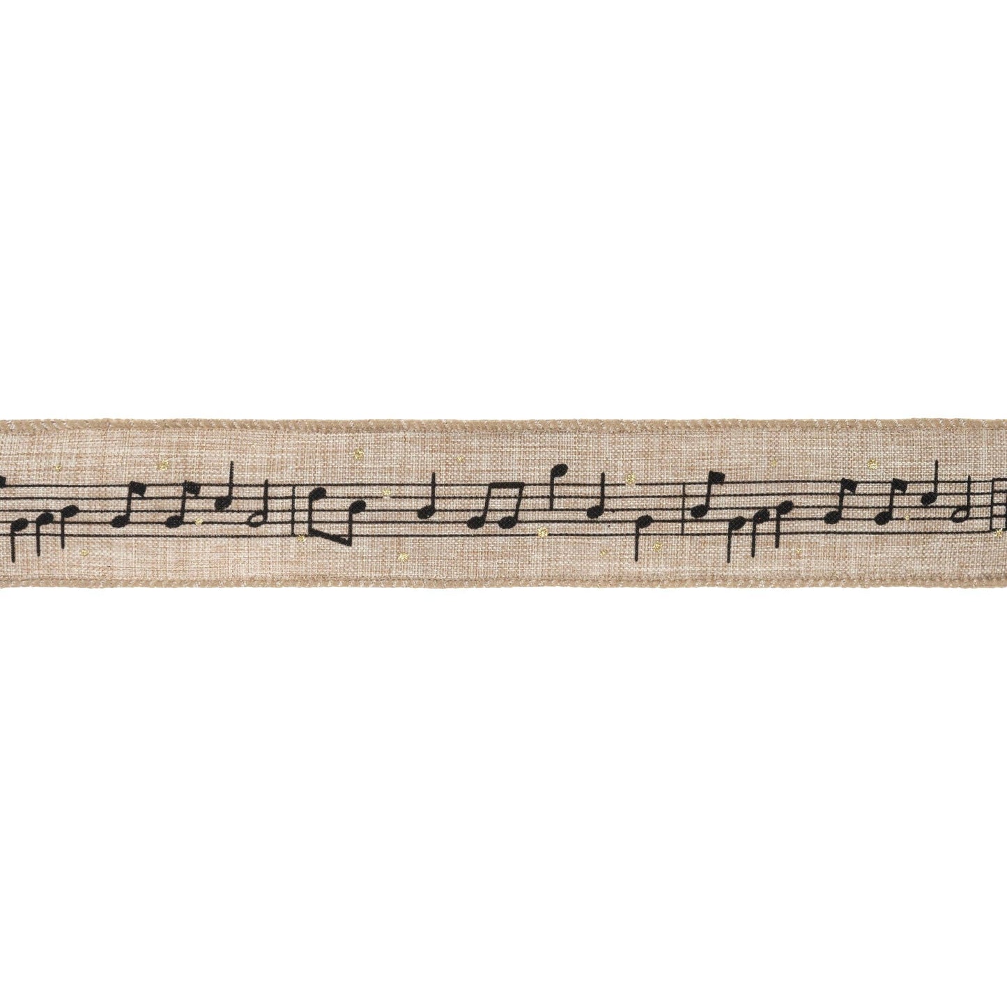 Wired Ribbon with Musical Notes, 10 Yard Spool