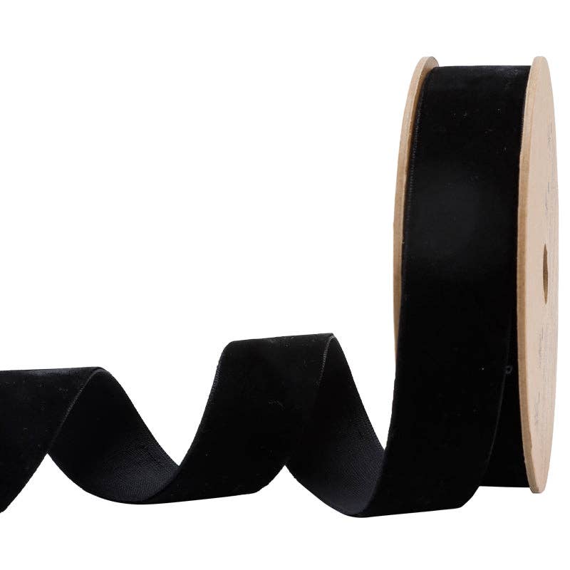 17 Colors | 1" Velvet Ribbon | 10 Yard Roll: Bay Leaf