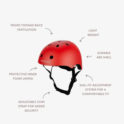 BANWOOD CLASSIC HELMET - MATTE RED (50-54 cm)