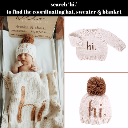 Hi. Pecan Crew Neck Sweater Baby & Toddler: 0-6 months