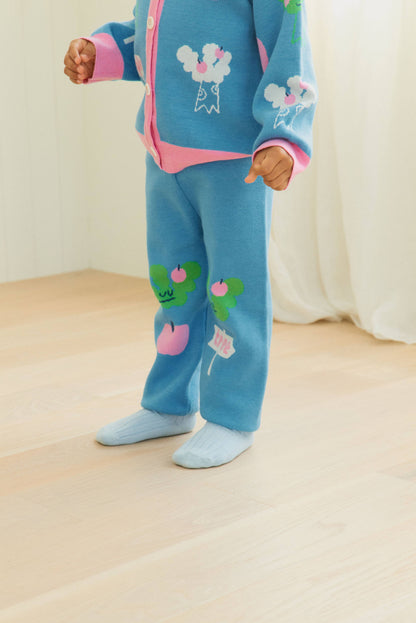 Apple Tree Jacquard Pants: 4T