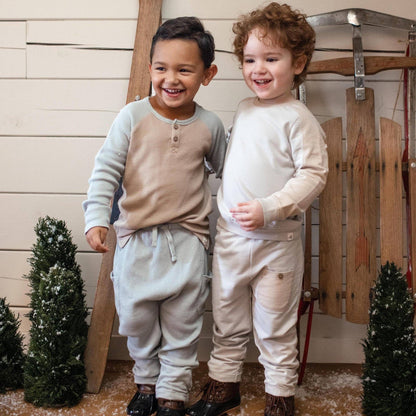 Seamed Organic Sweatshirt & Pants Set: 4T