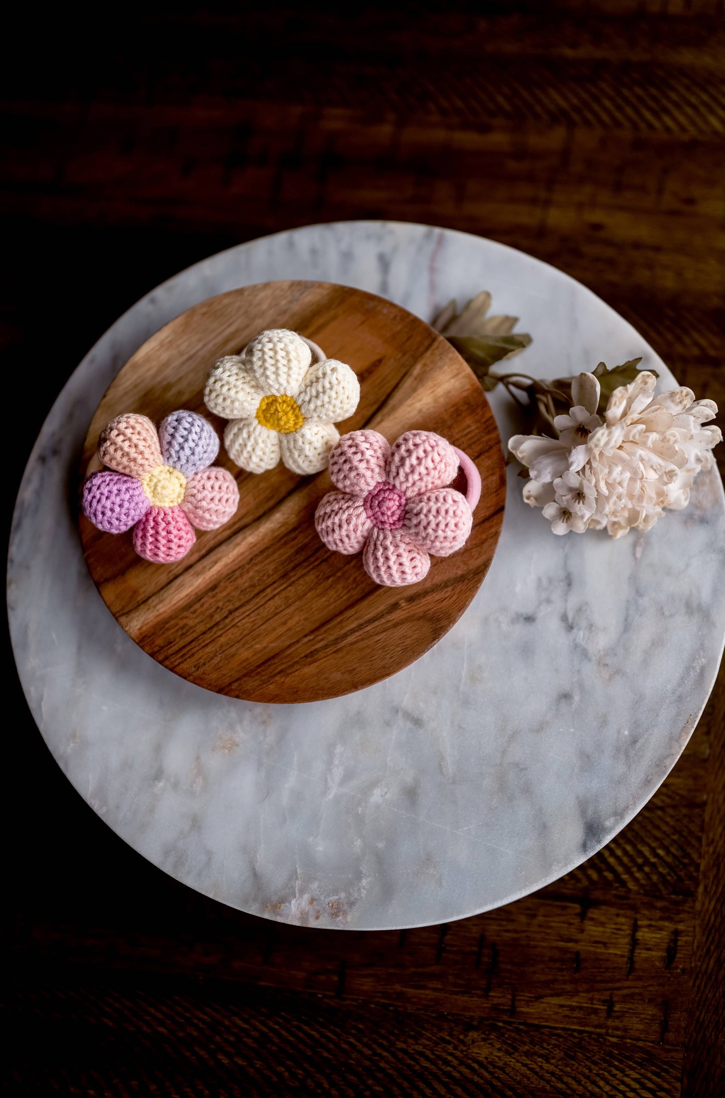 Daisy Hair Tie: Pink Hair Tie