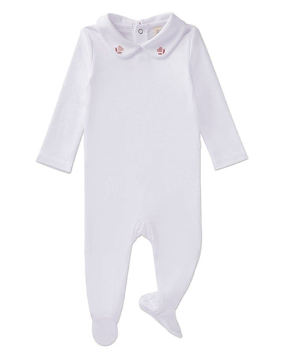 Peter Pan Heart Collar 3 PC Footie Set: Winter White / 6-M