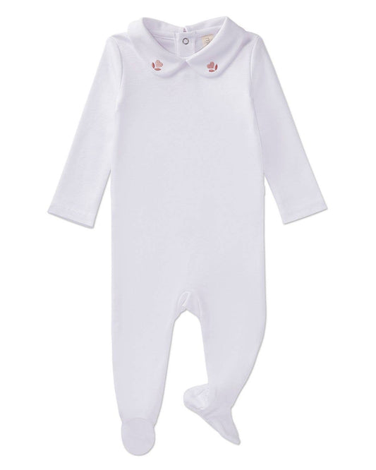 Peter Pan Heart Collar 3 PC Footie Set: Winter White / 6-M