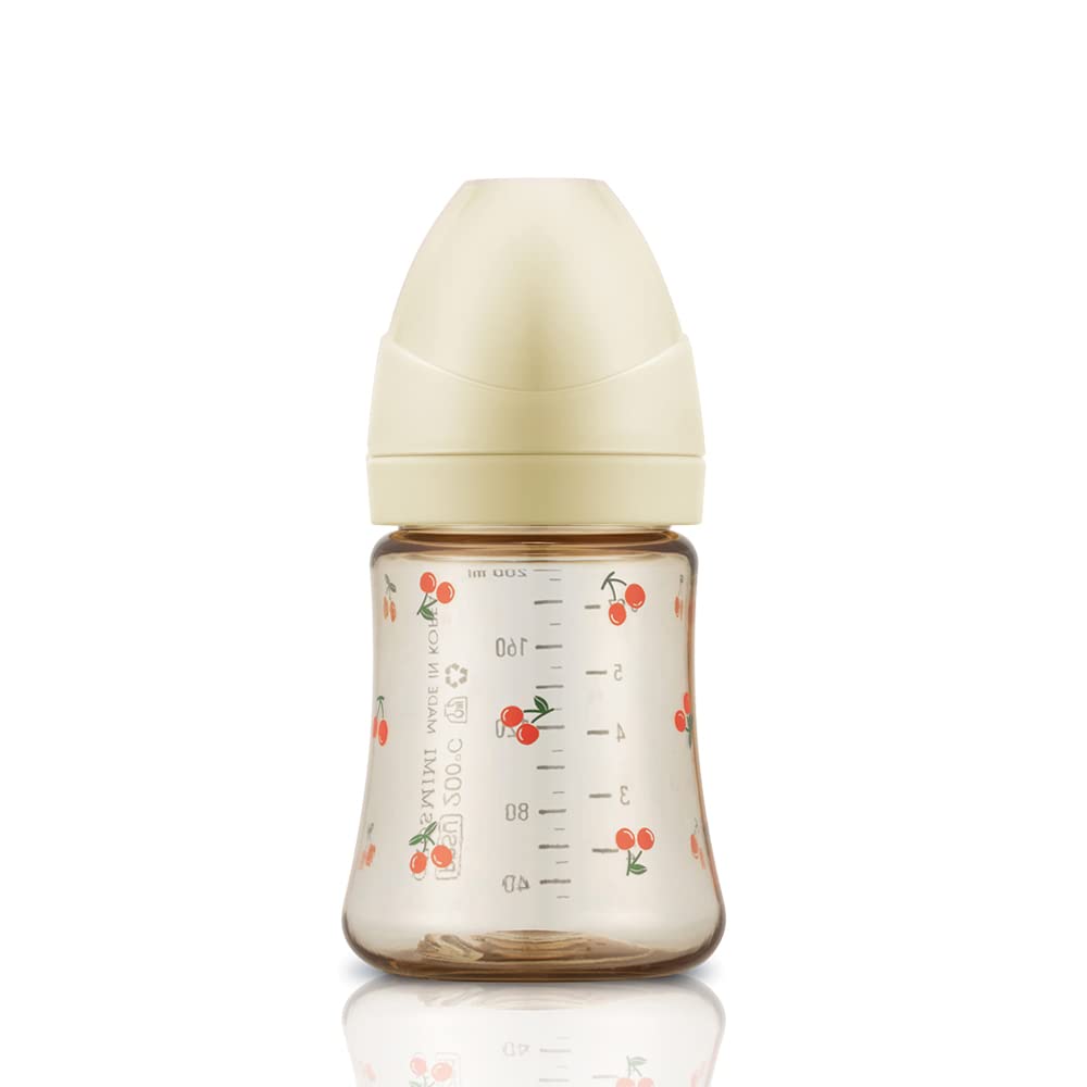 Grosmimi PPSU Baby Bottle - 6oz (200ml): Olive_White