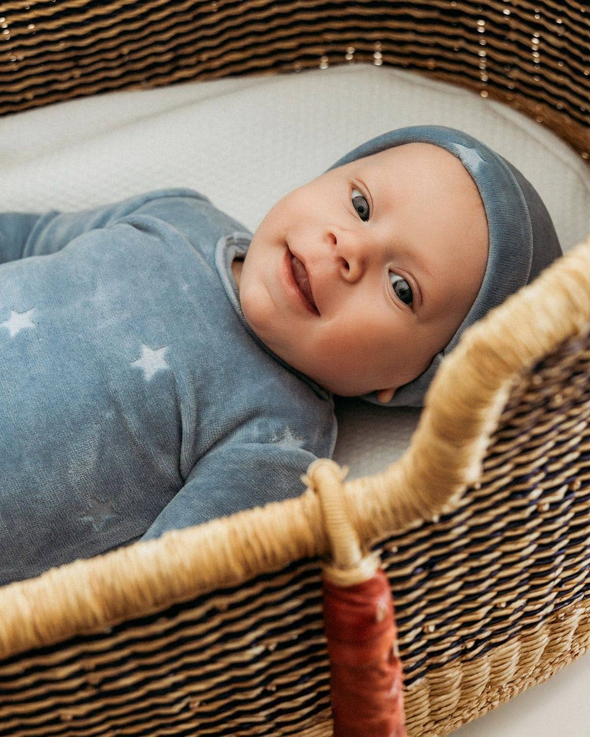 Velvet Star 3 Pc Footie Set: Blue / 3 Months