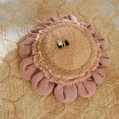 Floor cushion Pink Daisy: Ø 2' 4"
