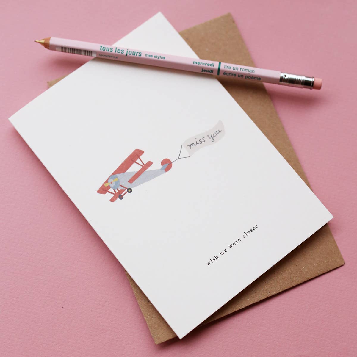 Greeting Card // Airplane (wish we were closer)