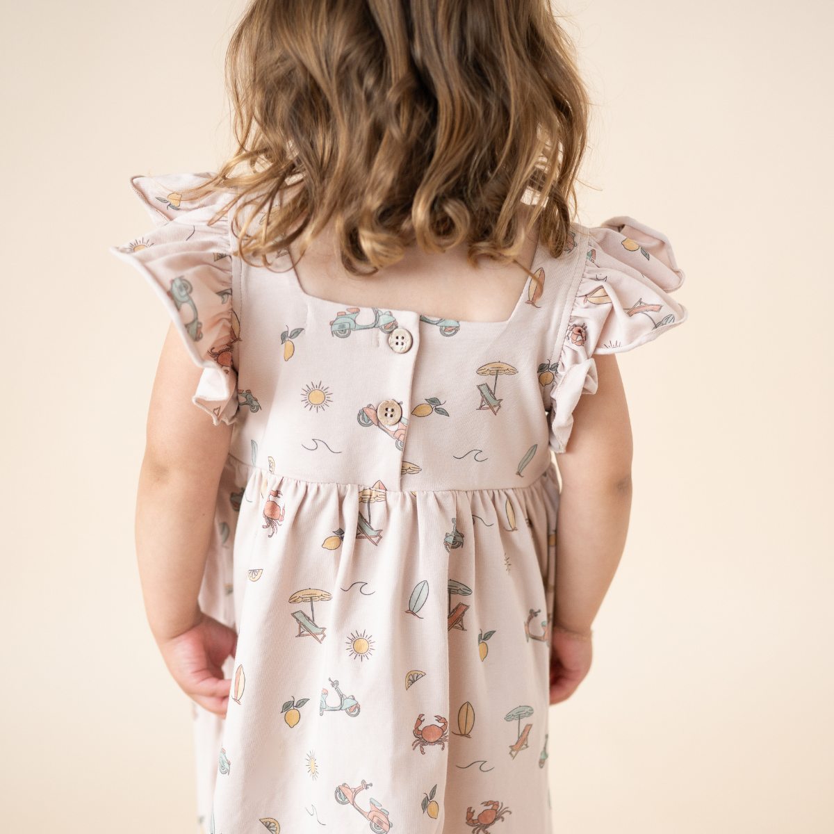 Organic Cotton Flutter Dress | Summer Vibes: 2-3Y