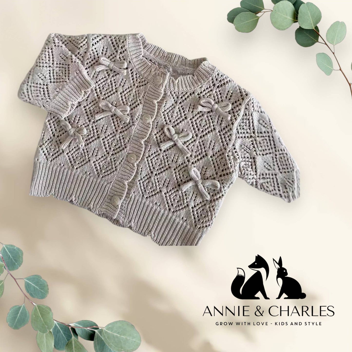 Annie & Charles® BOW cardigan