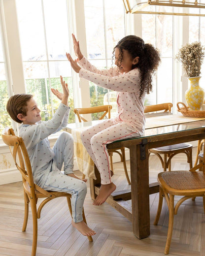 Row Your Boat Gently Pointelle 2 Pc Pajama Set: Blue / 2