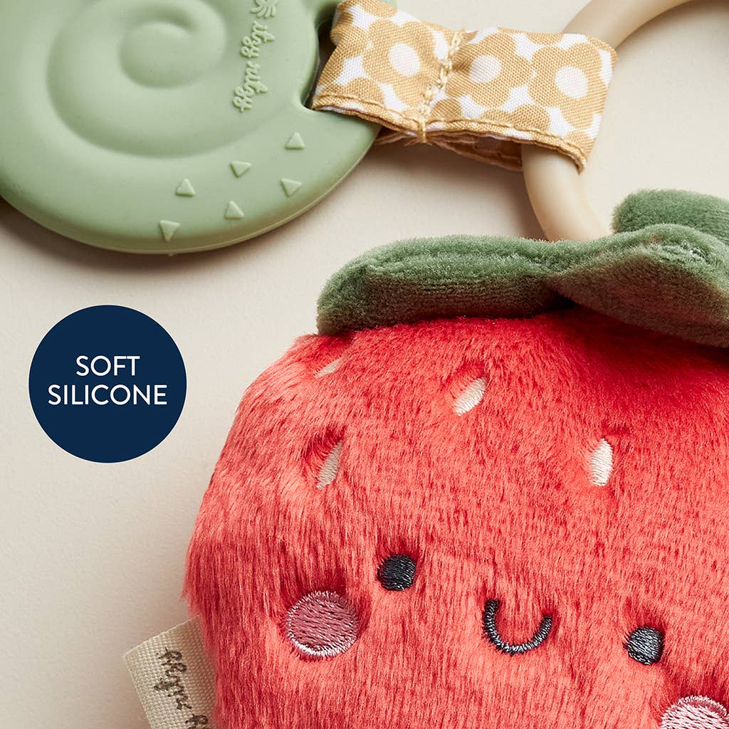 Itzy Pal™ Plush + Teether: NEW Mushroom