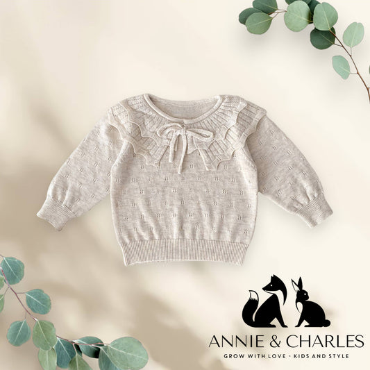 Annie & Charles® fine sweater with LOTUS collar