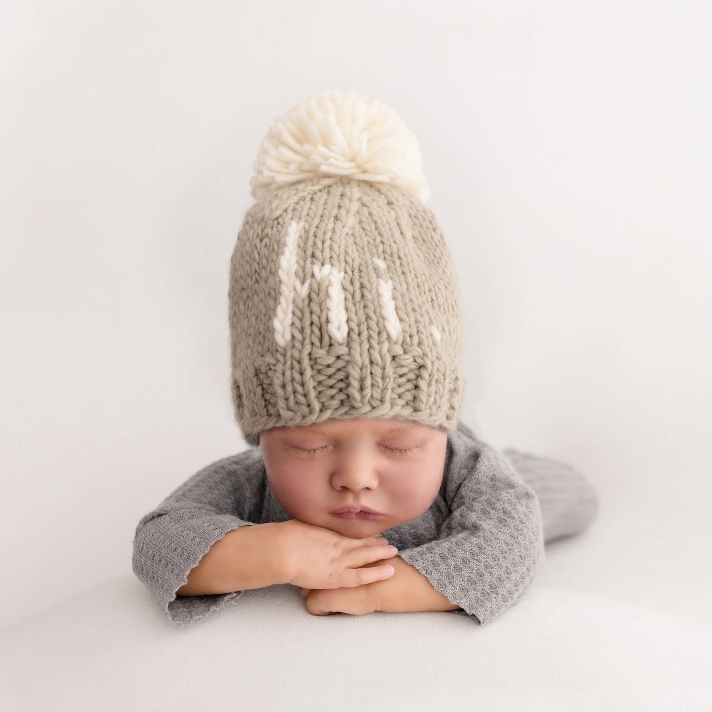 Hi. Pebble Brown Hand Knit Beanie Hat Baby & Kids: S (0-6 months)