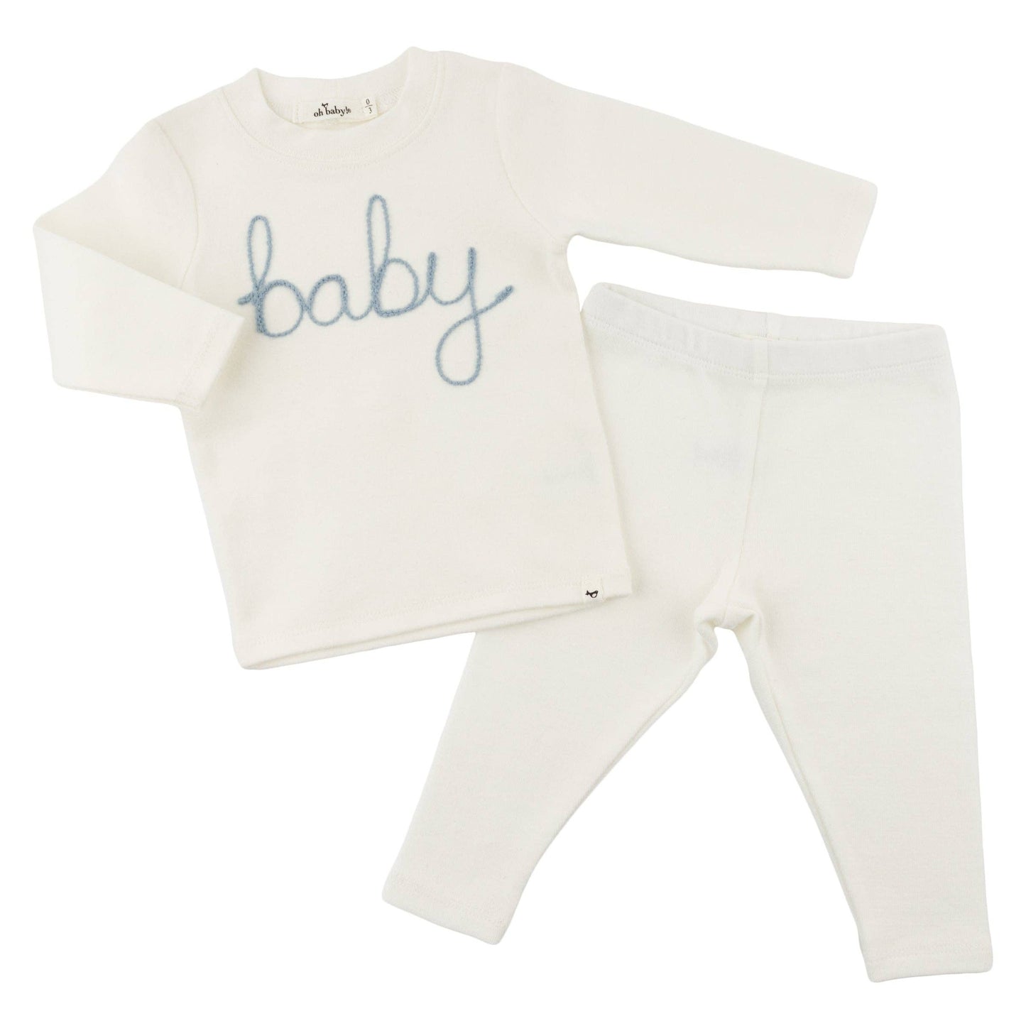 "baby" Fog Embroidered 2pc Set