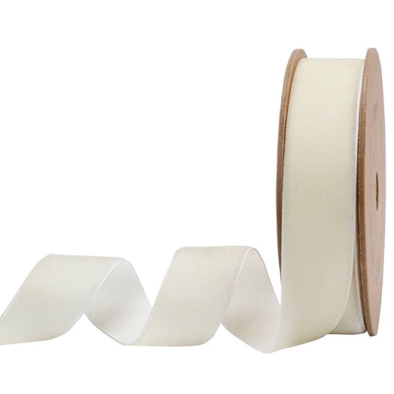 17 Colors | 1" Velvet Ribbon | 10 Yard Roll: Bay Leaf