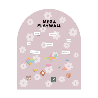 MEGA Magic Playwall - Arch Magnetic Wall Decal for Kids: Neutral Check