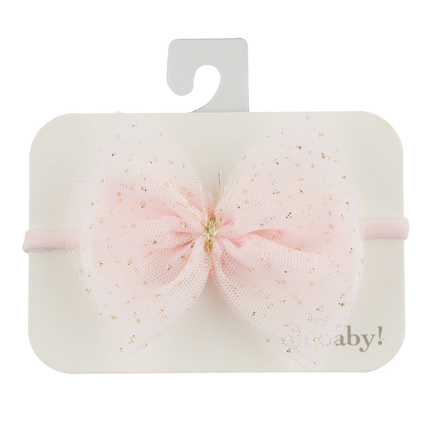 Light Pink/Gold Glinda Bow Nylon Headband