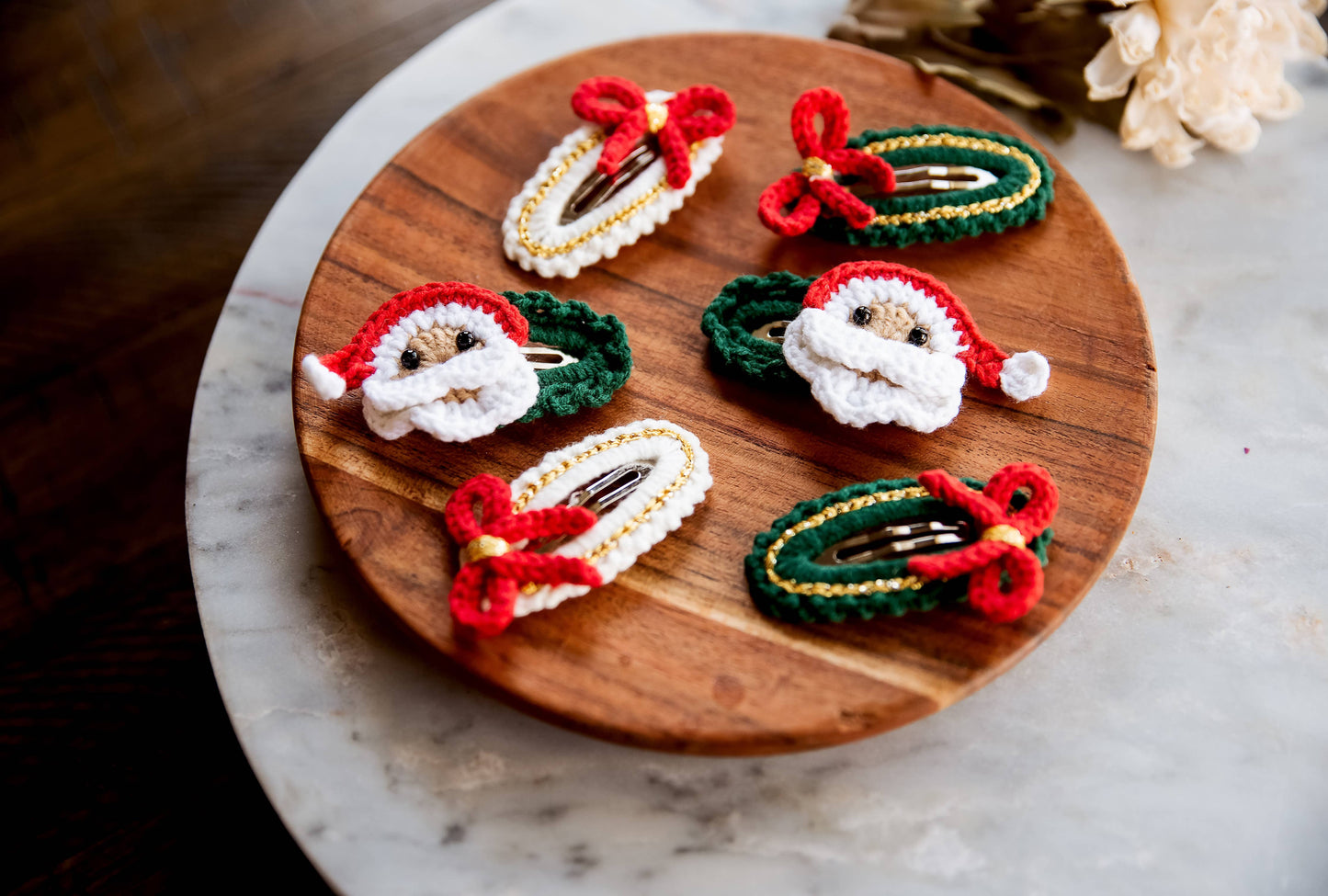 Christmas Hair Clips: Santa Hair Clip