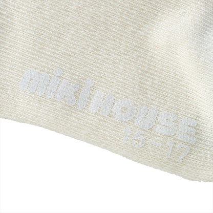 MIKI HOUSE Bear and Friends High Socks - Ivory