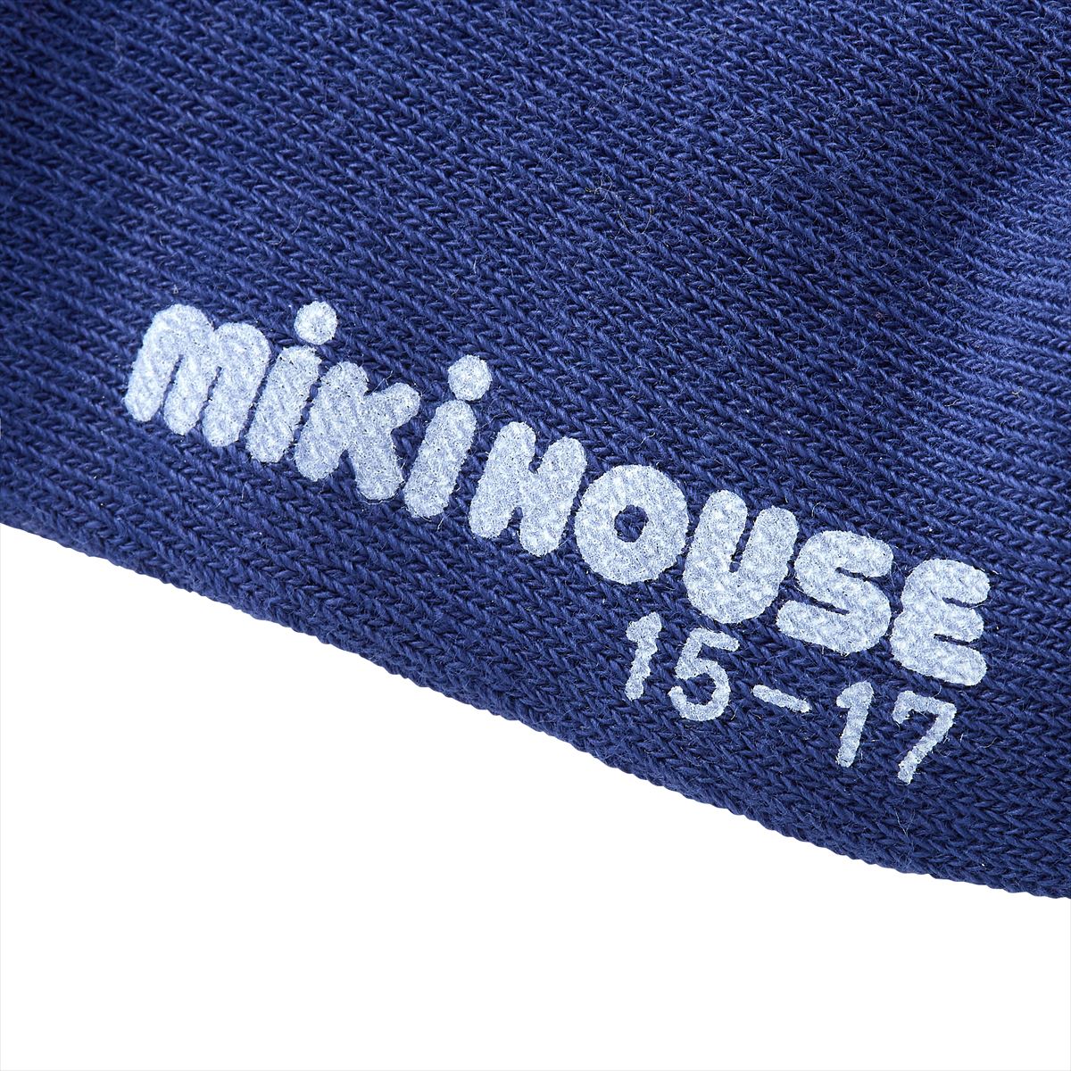 MIKI HOUSE Bear and Friends High Socks - Navy