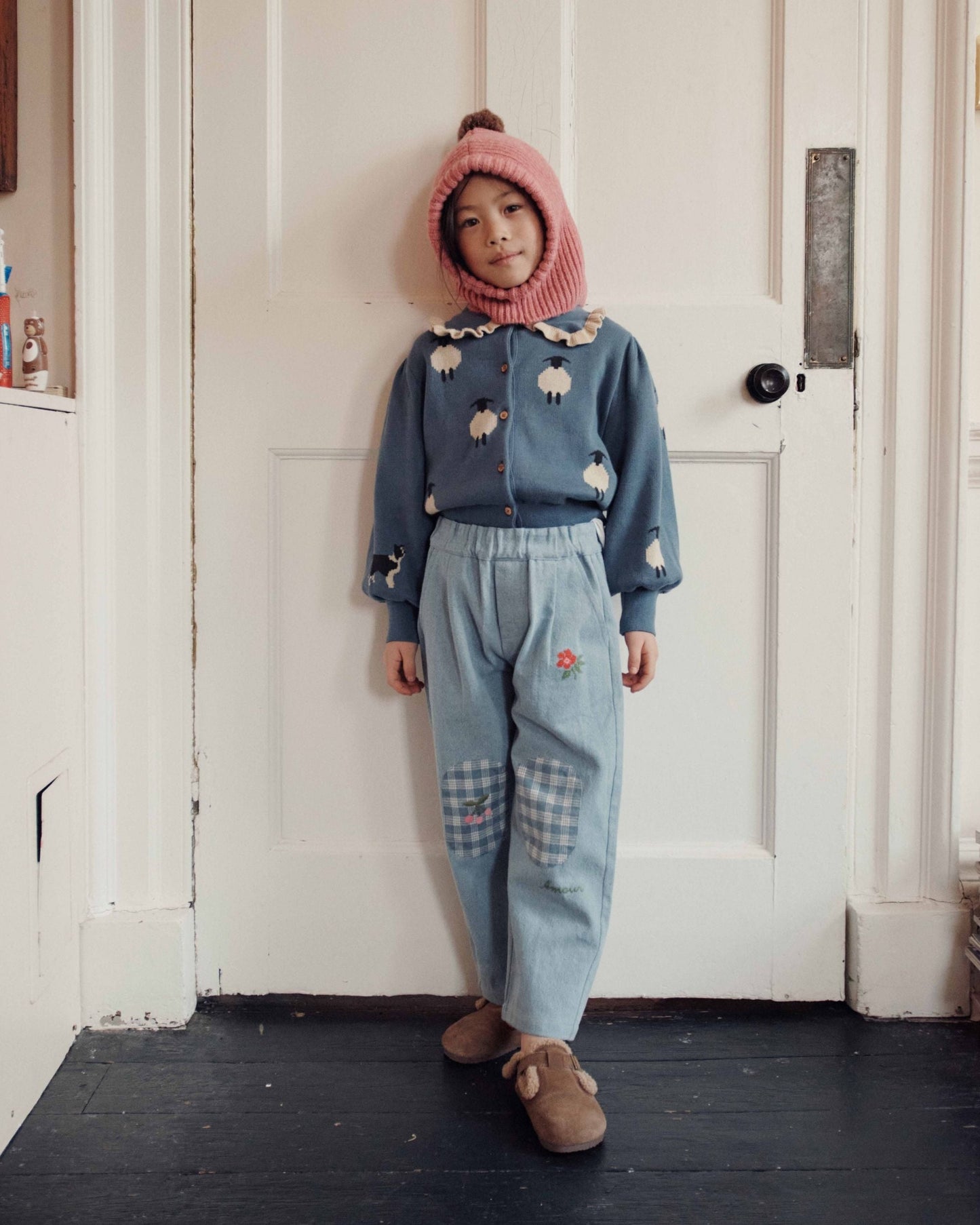 Cardigan - Blue Sheep Jacquard