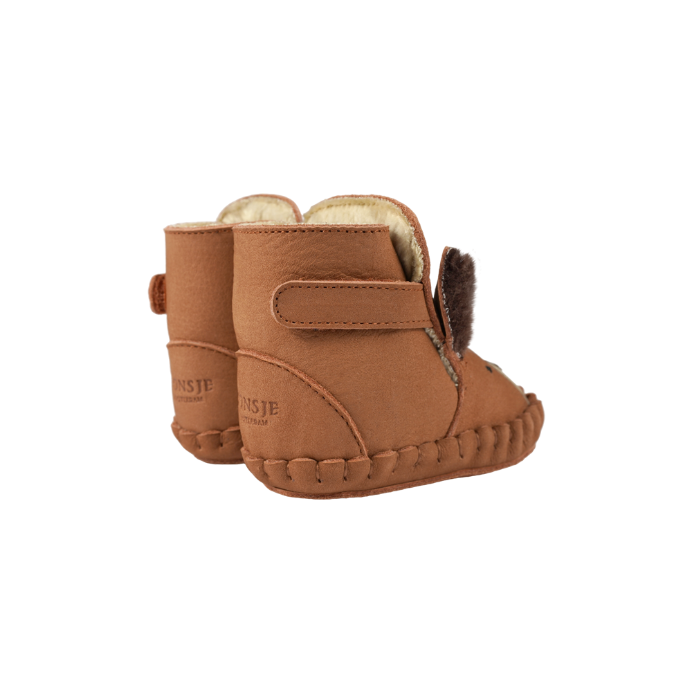 Kapi Exclusive Booties | Fluffy Squirrel | Walnut Nubuck - Walnut Nubuck