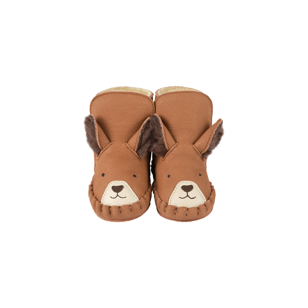 Kapi Exclusive Booties | Fluffy Squirrel | Walnut Nubuck - Walnut Nubuck