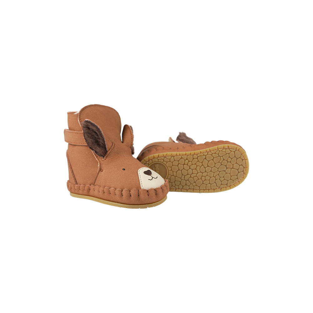 Kapi Exclusive Booties | Fluffy Squirrel | Walnut Nubuck - Walnut Nubuck