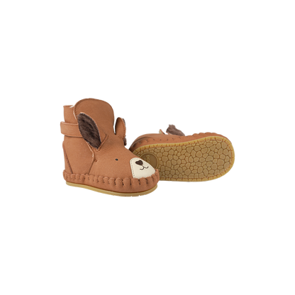 Kapi Exclusive Booties | Fluffy Squirrel | Walnut Nubuck - Walnut Nubuck