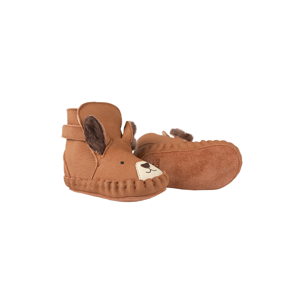Kapi Exclusive Booties | Fluffy Squirrel | Walnut Nubuck - Walnut Nubuck