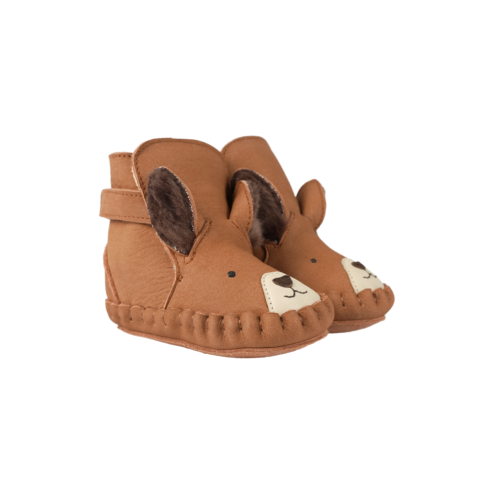 Kapi Exclusive Booties | Fluffy Squirrel | Walnut Nubuck - Walnut Nubuck
