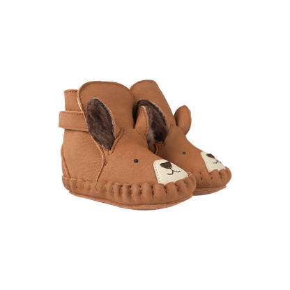 Kapi Exclusive Booties | Fluffy Squirrel | Walnut Nubuck - Walnut Nubuck