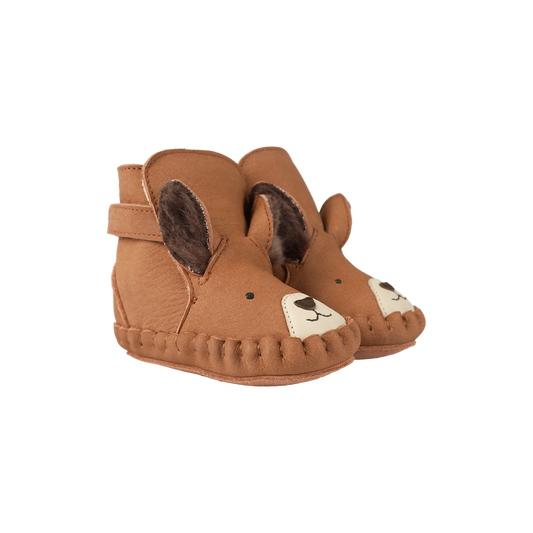 Kapi Exclusive Booties | Fluffy Squirrel | Walnut Nubuck - Walnut Nubuck