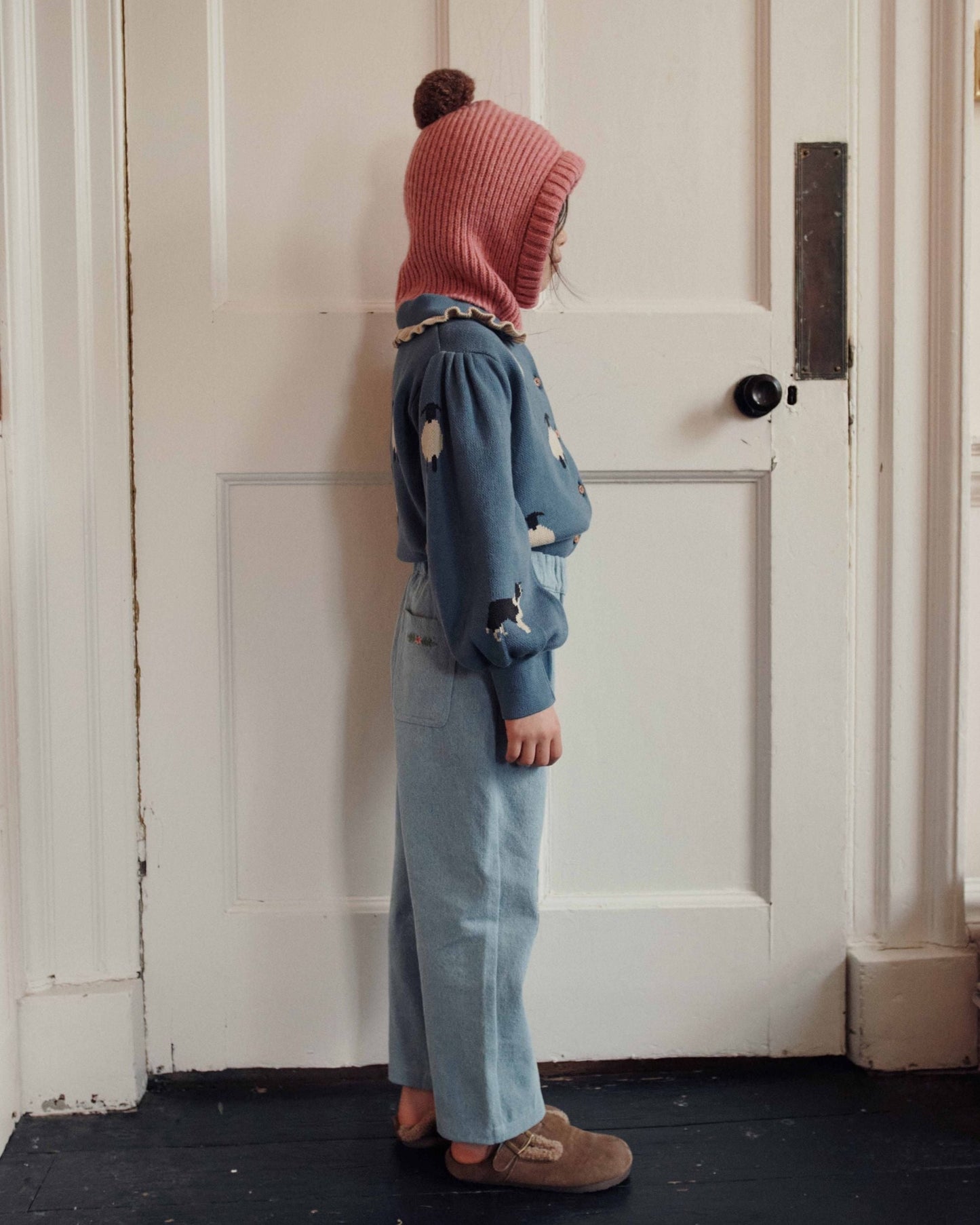 Trousers - Faded Denim Knee-Patch