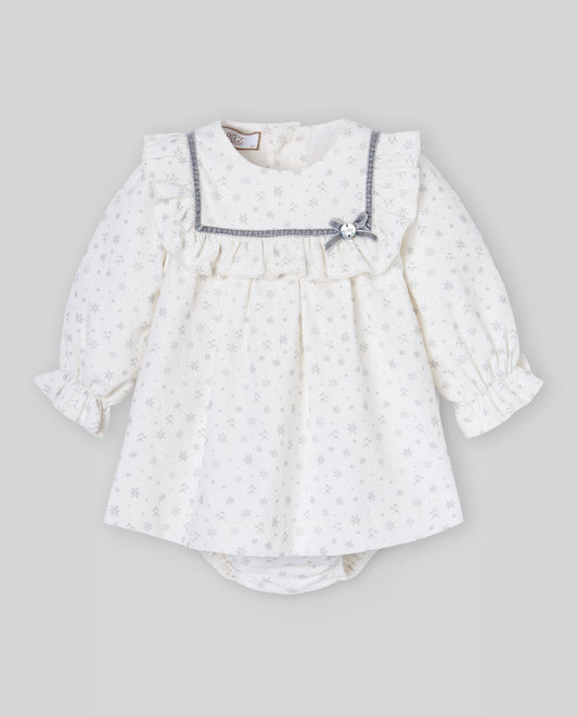 Set Woven Newborn Dress + Bloomers