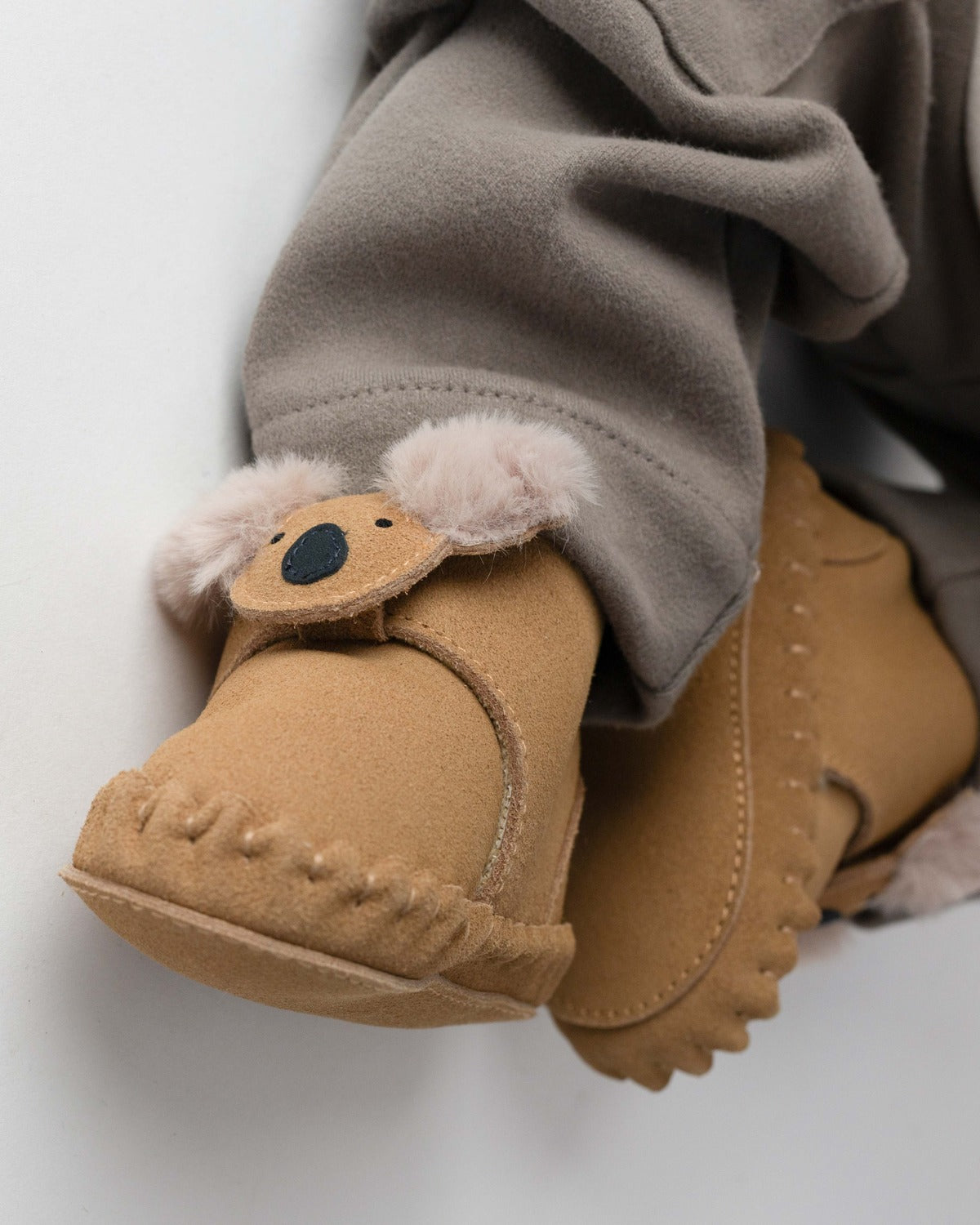 Pouty Booties | Fluffy Koala | Sand Suede - Sand Suede