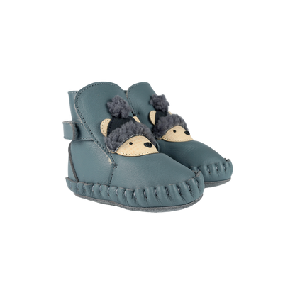 Junus Booties | Polar Bear | Blue Stone Leather - Blue Stone Leather