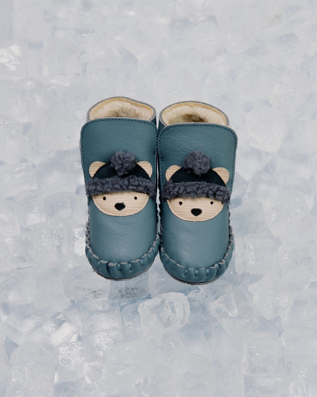 Junus Booties | Polar Bear | Blue Stone Leather - Blue Stone Leather