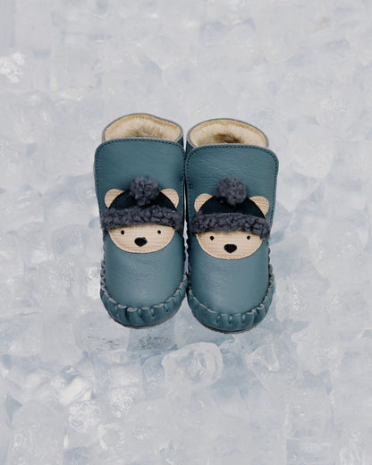 Junus Booties | Polar Bear | Blue Stone Leather - Blue Stone Leather