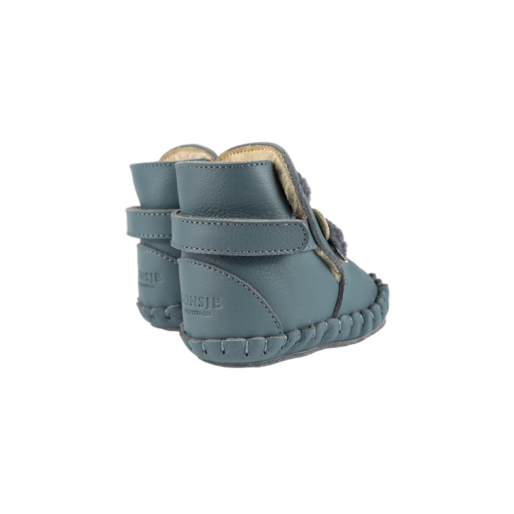 Junus Booties | Polar Bear | Blue Stone Leather - Blue Stone Leather