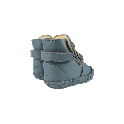 Junus Booties | Polar Bear | Blue Stone Leather - Blue Stone Leather