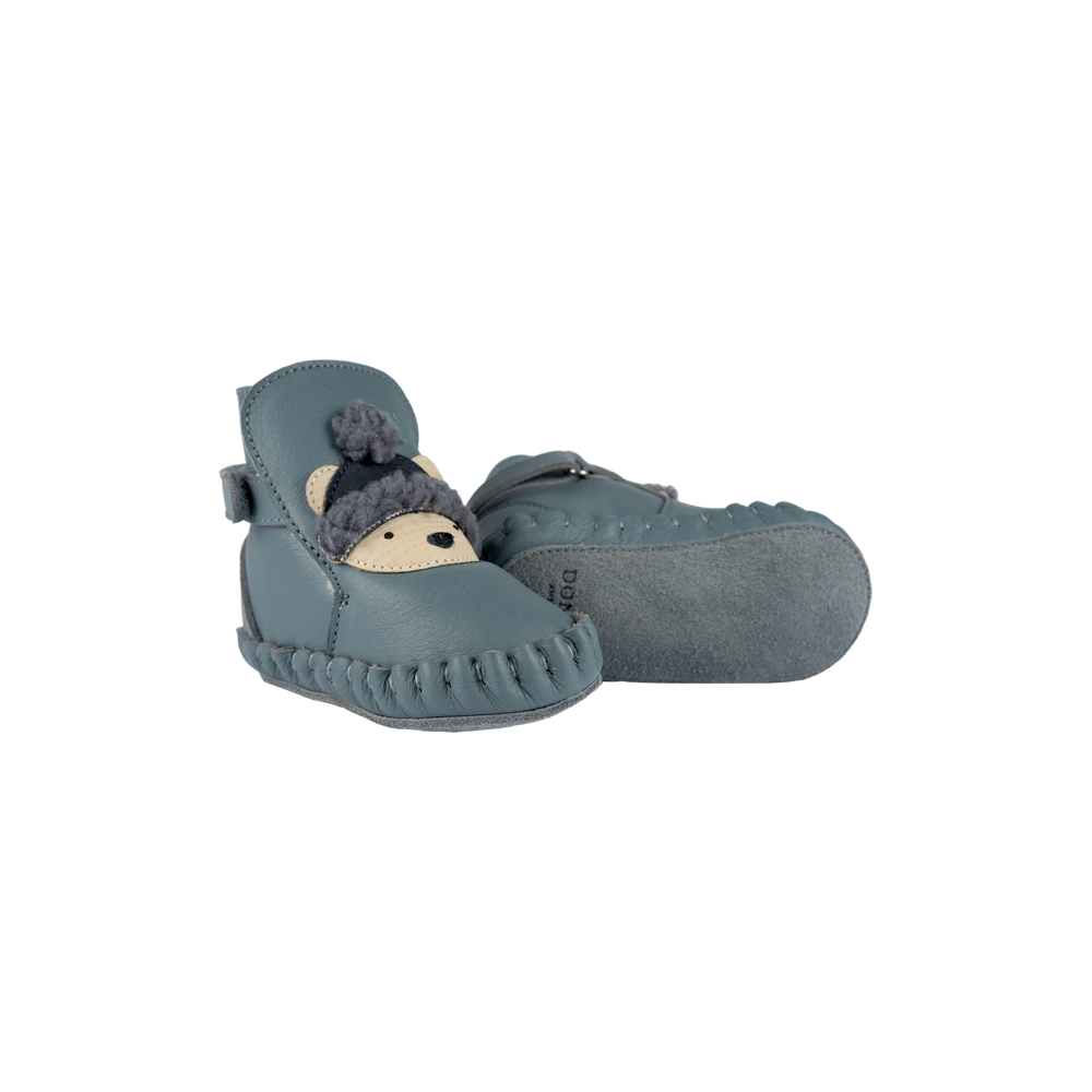 Junus Booties | Polar Bear | Blue Stone Leather - Blue Stone Leather