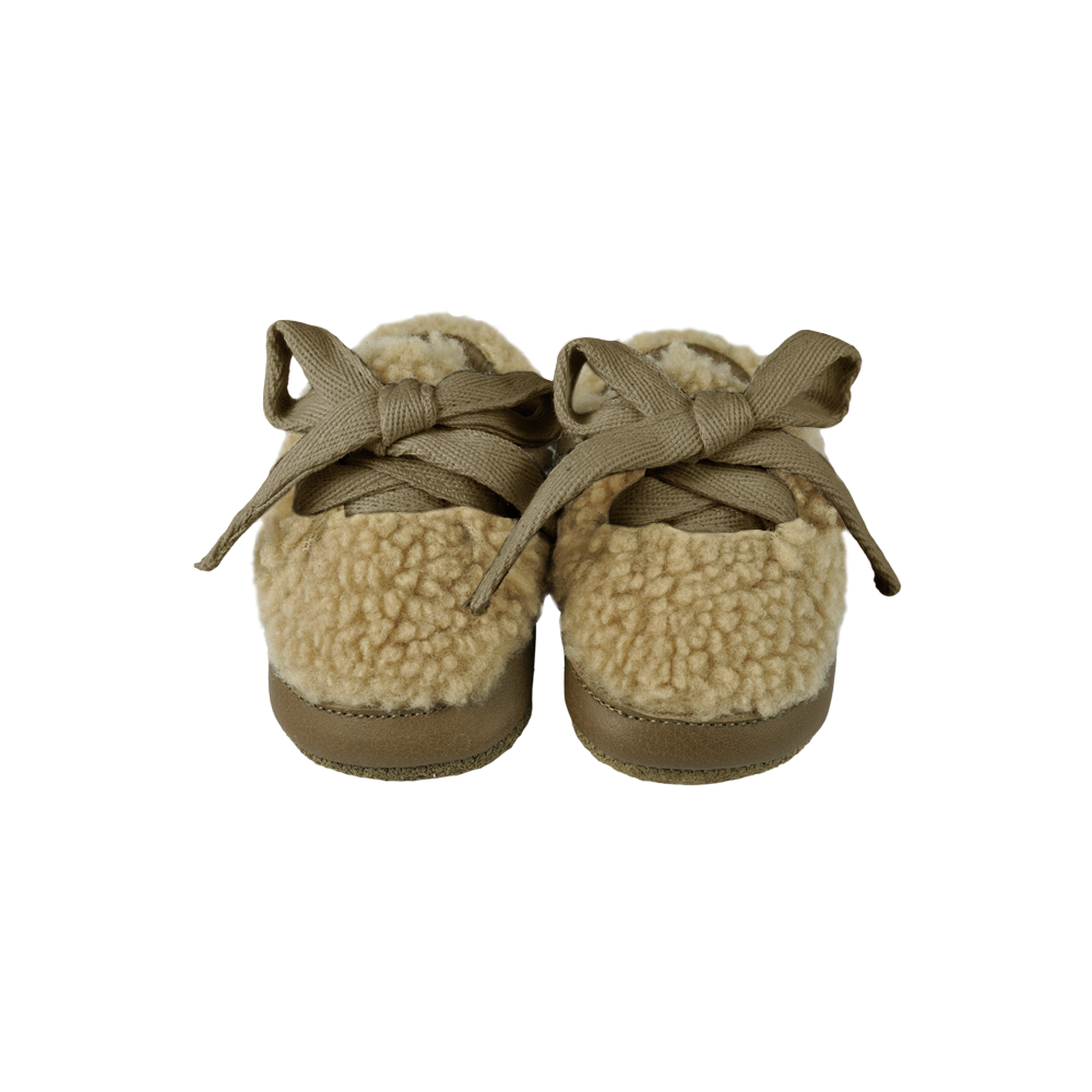 Rije Sneakers | Beige Curly Faux Fur - Beige Curly Faux Fur