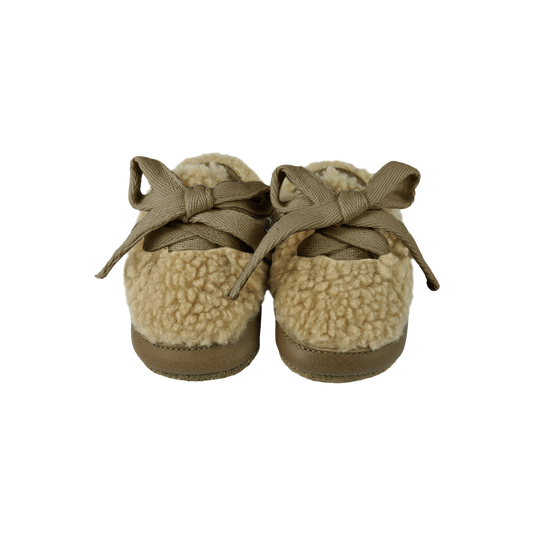 Rije Sneakers | Beige Curly Faux Fur - Beige Curly Faux Fur