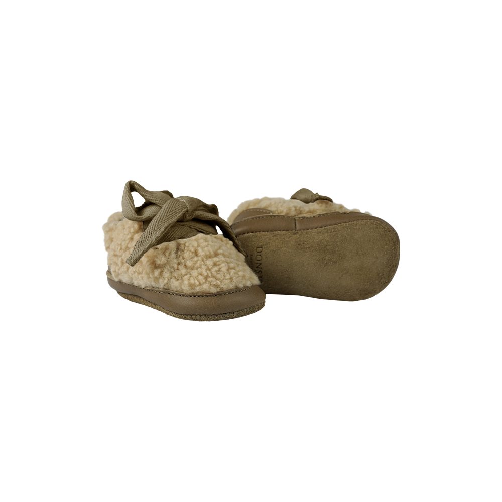 Rije Sneakers | Beige Curly Faux Fur - Beige Curly Faux Fur